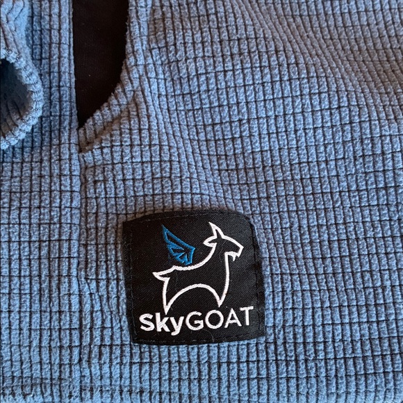 Beautiful Women’s SkyGoat Camp Blue Microgrid Fleece Hoodie - Picture 2 of 8